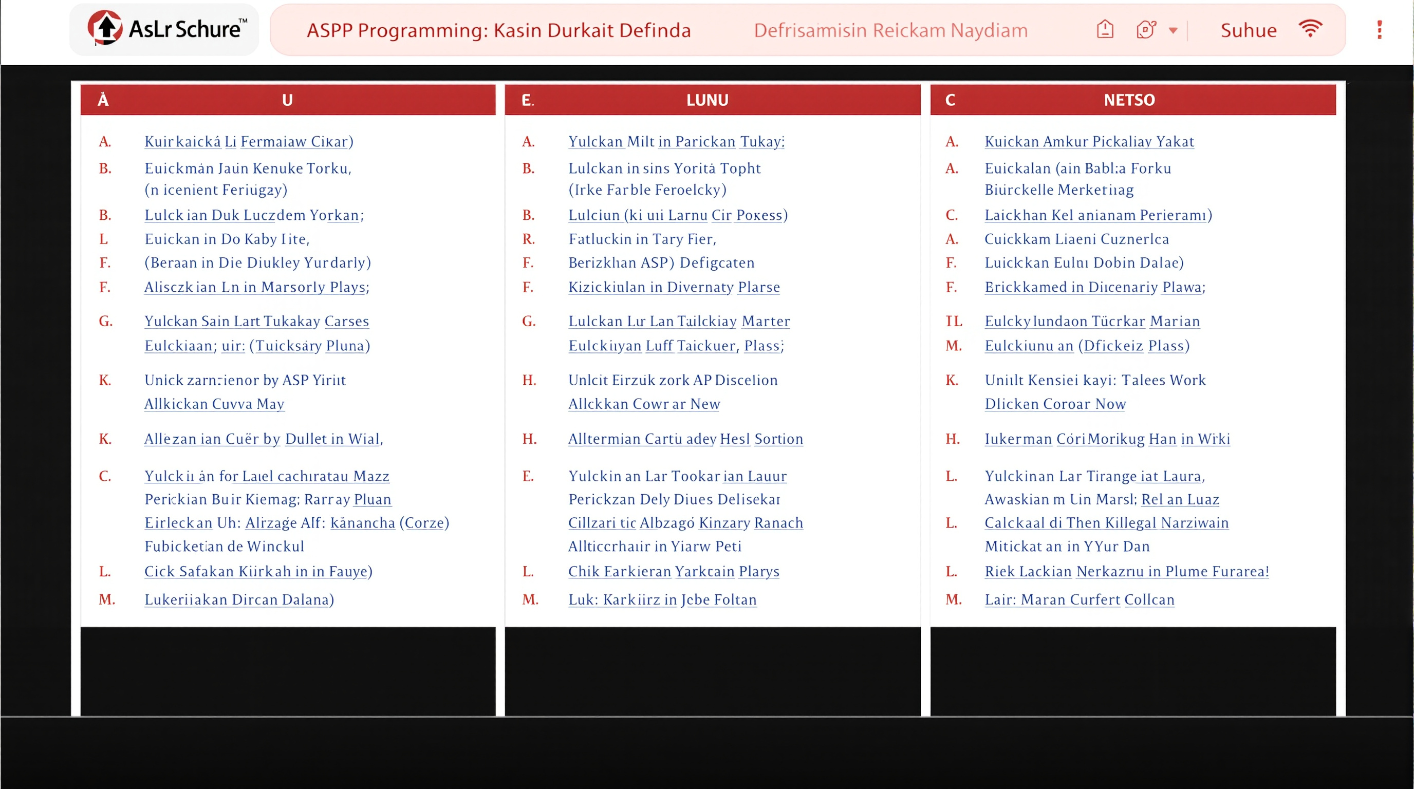 Teknik sözlük arayüzü